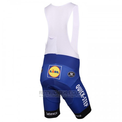 2016 Fahrradbekleidung Etixx Quick Step Wei und Blau Trikot Kurzarm und Tragerhose